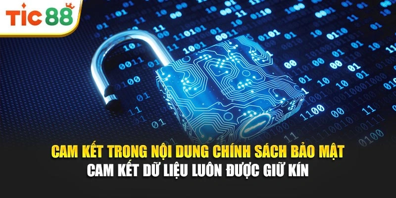 Cam kết trong nội dung chính sách bảo mật cam kết dữ liệu luôn được giữ kín